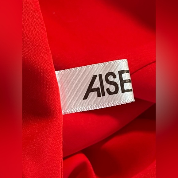 AISEW Button Down Shirt, Long/Sleeve Collared Blouse , Color Red, Large - Picture 6 of 8